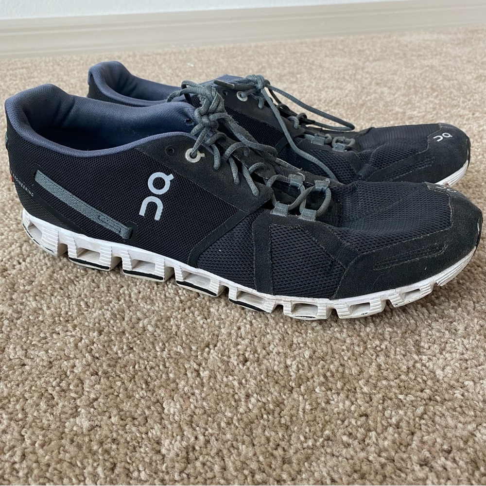 On Running | Men's Black White On Cloud Running Sneakers Size 12